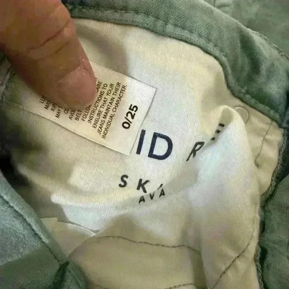 Lucky Brand Women's Mid Rise Ava Skinny Ice Mint Velvet Jeans - Picture 4 of 4